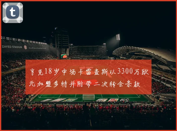 亨克18岁中场卡雷查斯以3300万欧元加盟多特并附带二次转会条款