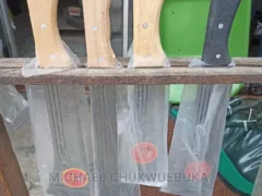 Cutlass with wooden handle