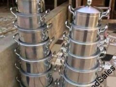 A very clean set of aluminium pot for sales