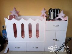 Baby cot with wardrobe