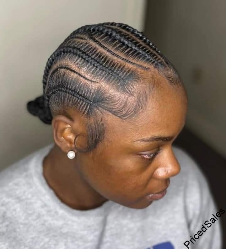 Fishbone cornrows hairstyles for Nigerian girls weaving 