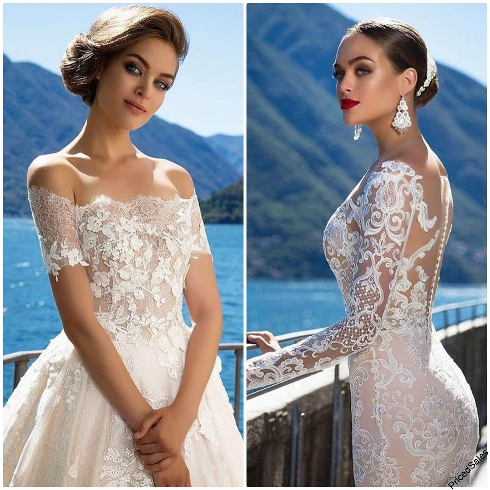 Latest Lace wedding Gown Styles