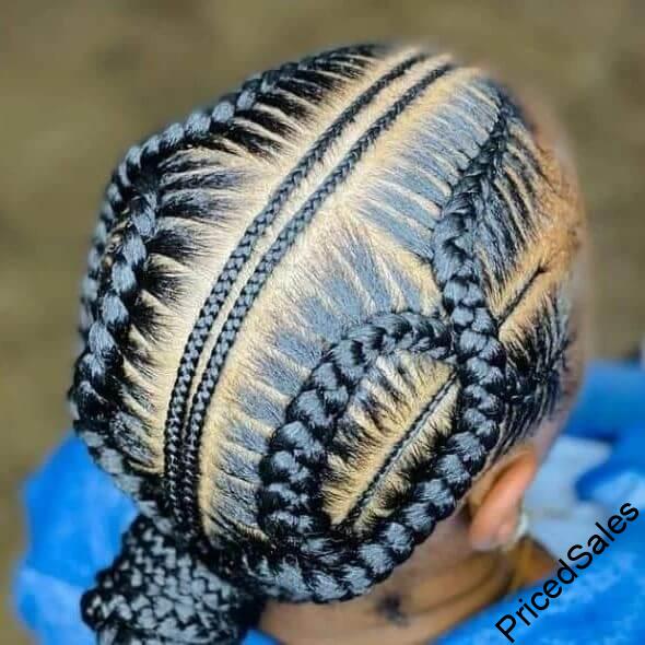 Short Cornrows with a straight back