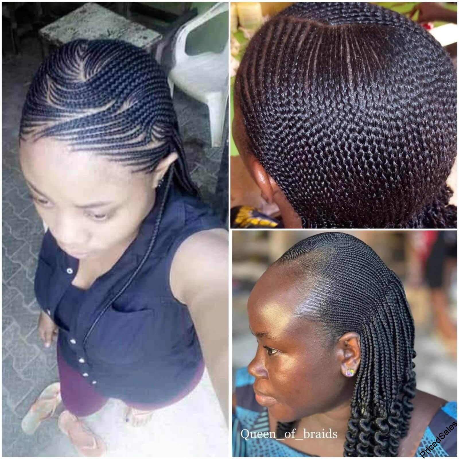 Tiny weaving hairstyles in Nigeria